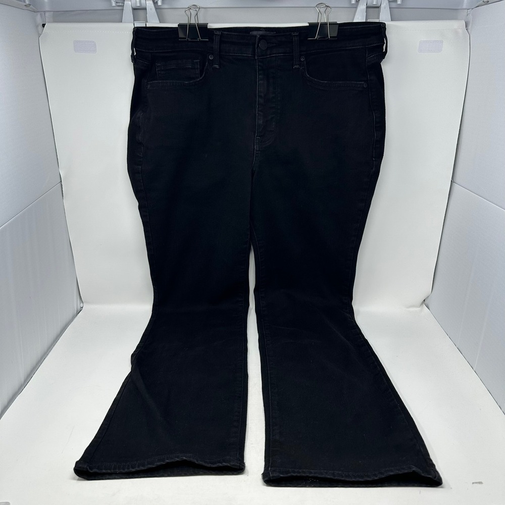 NYDJ Barbara Bootcut Jeans Women 14W Black Lift Tuck WNBBBB8516 Stretch Denim